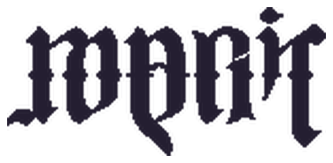 Ambigramme Magic Ludor : MAGIC à l'endroit, LUDOR à l'envers